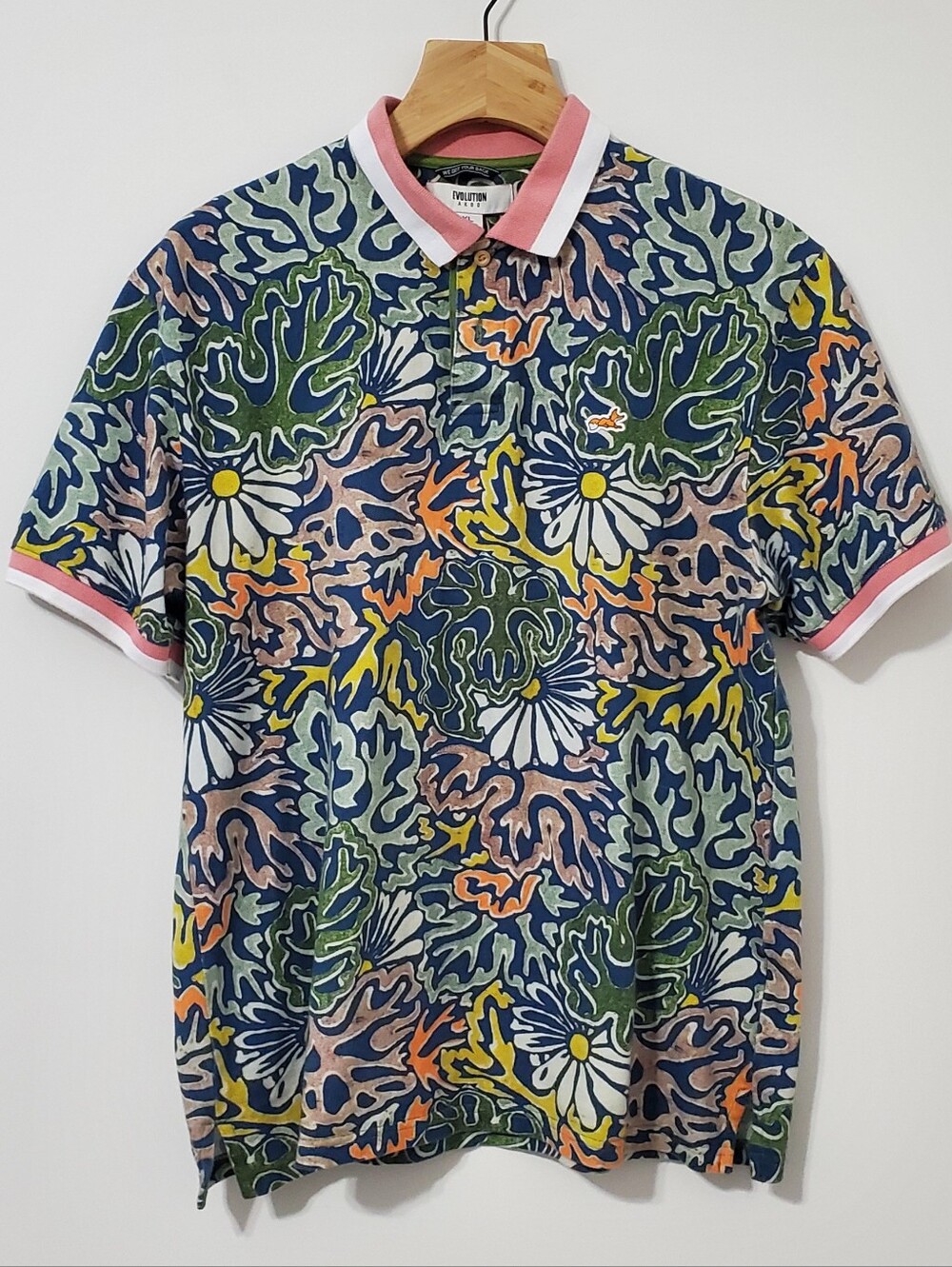 Akoo Rose Gold Multi Polo Shirt Mens XL